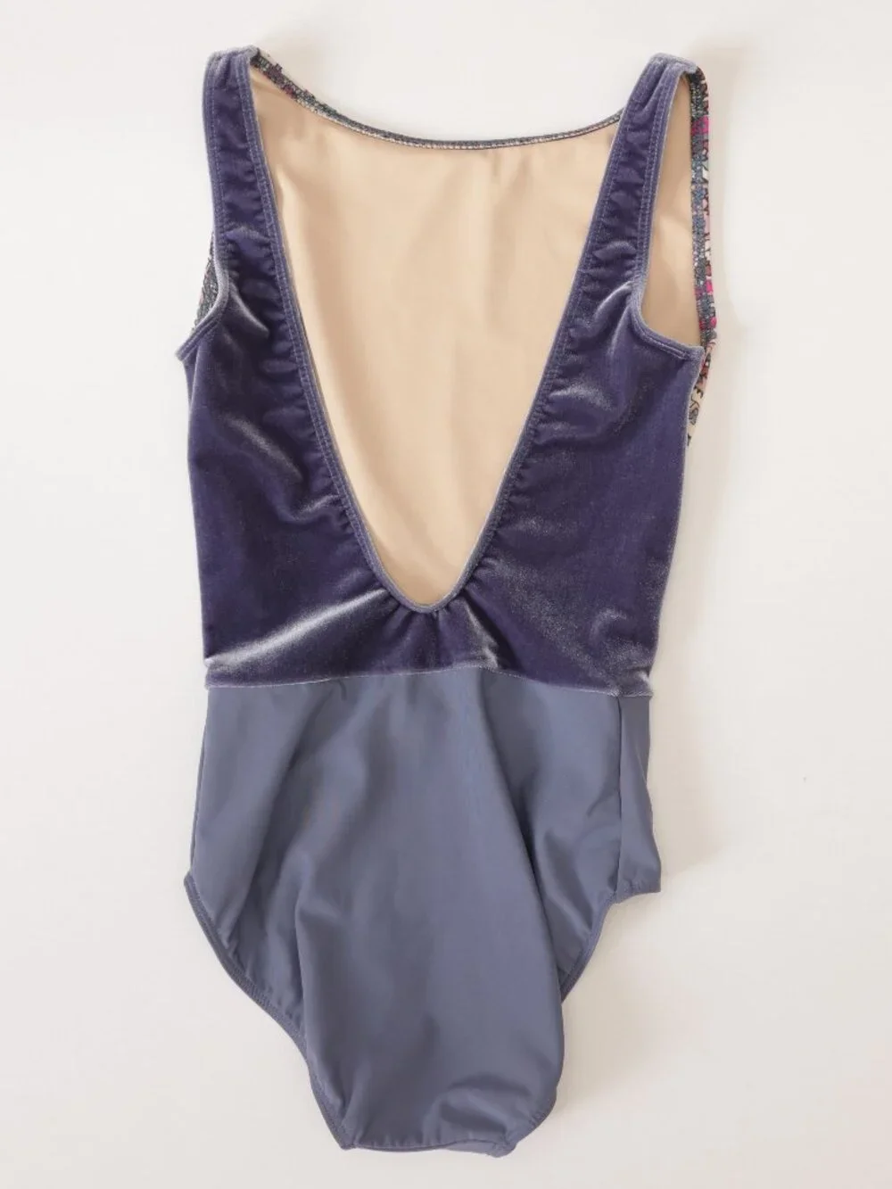 Elevé Leotard Purple/Blue Floral Child's Large VGUC